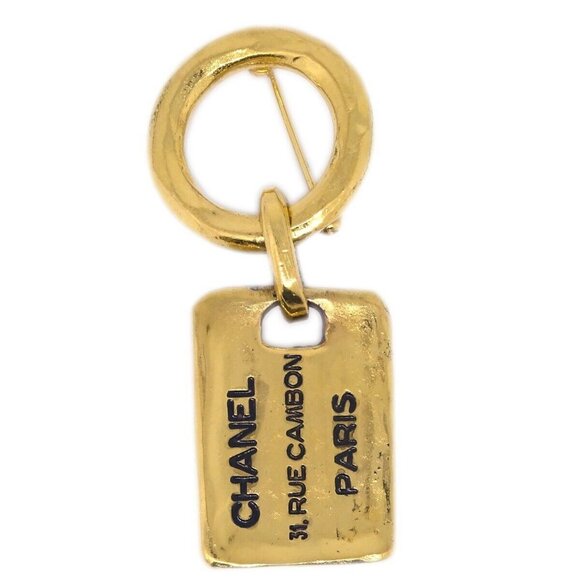 Chanel Gold Plate Brooch Pin 1133 123237 - Picture 1 of 4